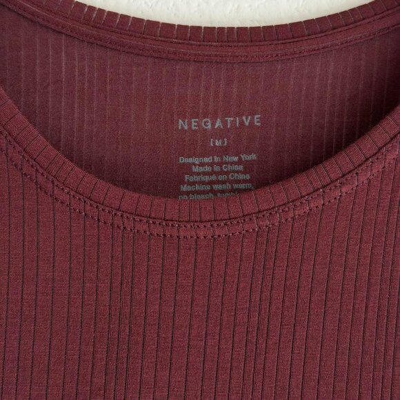 Negative Underwear Whipped Long Sleeve in Garnet, Size Medium - Picture 5 of 8